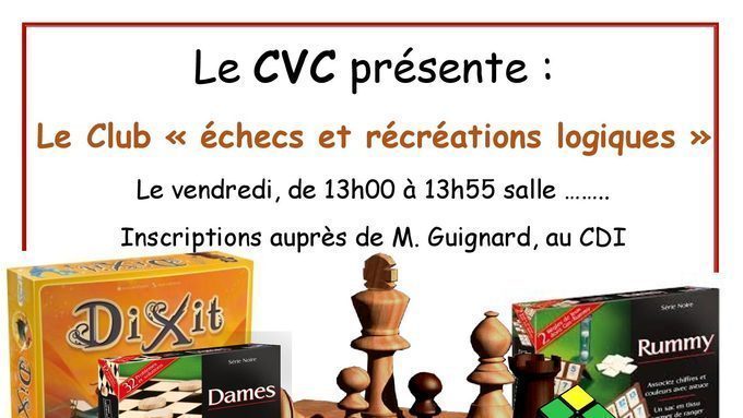 Club Echecs et jeux de récréations logiques