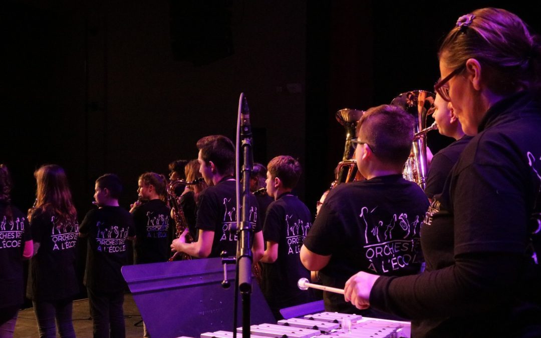 L’orchestre du collège a donné son premier concert.