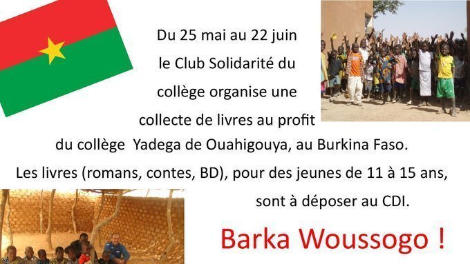 le Club Solidarité du collège, du 25 mai au 22 juin